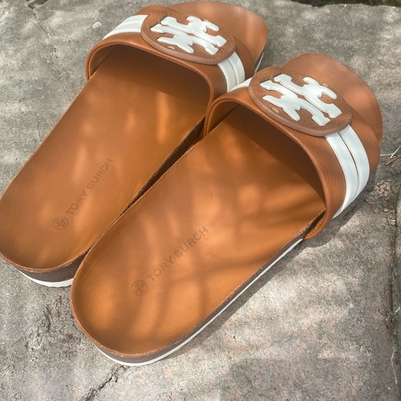 Tory Burch Leigh slides shoes sandals 7.5 - Picture 5 of 10
